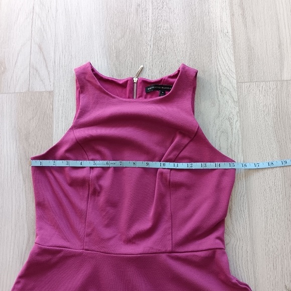 White House Black Market Sleeveless Fit & Flare A-line Dress Purple 6 - Picture 9 of 10